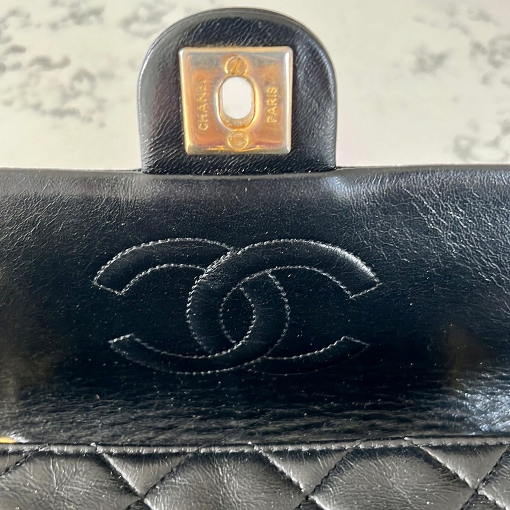 CHANEL Mini Square Lambskin Bag - Picture 15 of 16
